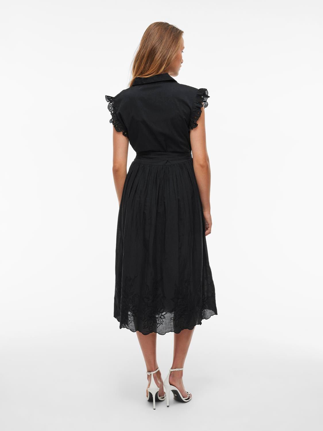 VIANGLASSI Midi Dress - Black Beauty - VERO MODA & VILA Bergvik